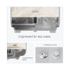 Icon Coreless Standard Roll Toilet Paper Dispenser, 8.43 x 13 x 7.25. Warm Marble