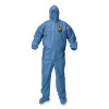 A65 Zipper Front Hood And Boot Flame-Resistant Coveralls, Elastic Wrist And Ankles, 2X-Large,Blue,  25/Carton