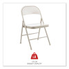 Armless Steel Folding Chair, Supports Up To 275 Lb, Taupe Seat, Taupe Back, Taupe Base, 4/Carton