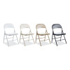 Armless Steel Folding Chair, Supports Up To 275 Lb, Taupe Seat, Taupe Back, Taupe Base, 4/Carton