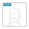 Protector Series Mobile Glass Panel Divider, 49 X 22 X 81, Clear/Aluminum