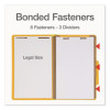 Heavy-Duty Pressboard Classification Folder, 2/5-Cut Tab, Expands 3", 3 Dividers, 8 Fasteners, Legal Size, Yellow, 10/Box