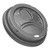Sip-Through Dome Hot Drink Lids, Fits 12 Oz To 16 Oz Hot Cups, Plastic, Black, 500/Carton