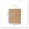 Get Reddi Paper Bags, Mega Size, 70# Basis Weight, Twisted Rope Handles, 18 x 7 x 18.75, Brown, 200/Carton