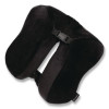 Memory Foam Fleece Travel Pillow, One Size Fits Most, 9.84 x 4.1 x 9, Black