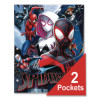 Licensed Two-Pocket Folder, Marvel Spiderman, Side: 3-Hole Punched, Accommodates (50) 11 x 8.5 Sheets, Multicolor