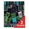 Licensed Two-Pocket Folder, Minecraft, Side: 3-Hole Punched, Accommodates (50) 11 x 8.5 Sheets, Multicolor