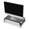 Metal Mesh Monitor Stand, For Up To 24" Monitors, 19" x 10.5" x 5.5", Black, Supports 22 Lb