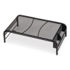 Metal Mesh Monitor Stand, For Up To 24" Monitors, 19" x 10.5" x 5.5", Black, Supports 22 Lb