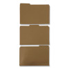 Reinforced Top-Tab File Folders, 2/5-Cut Tabs, Letter, Brown Kraft, 100/Box