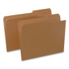 Reinforced Top-Tab File Folders, 2/5-Cut Tabs, Letter, Brown Kraft, 100/Box