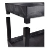 Tuffy Xl Three-Shelf Heavy-Duty Multipurpose Utility Cart, Plastic, 375 Lb Capacity, 35.25" x 18" x 37.25", Black