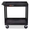 Tuffy Xl Two-Shelf Heavy-Duty Multipurpose Utility Cart, Plastic, 500 Lb Capacity, 35.25" x 18" x 35.5", Black