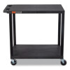 Tuffy Xl Two-Shelf Multipurpose Utility Cart, Plastic, 400 Lb Capacity, 35.25" x 18" x 33, Black