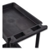 Endura Three-Shelf Utility Cart, Plastic, 300 Lb Capacity, 26.5" x 18.5" x 39.25", Black