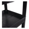 Endura Three-Shelf Utility Cart, Plastic, 300 Lb Capacity, 26.5" x 18.5" x 39.25", Black