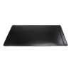 Faux Leather Desk Pad With Side Rails, 36" x 20", Black