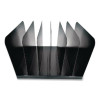 Steel Vertical File Organizer, 6 Sections, Letter Size Files, 11 X 12 X 8, Black