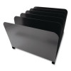 Steel Vertical File Organizer, 5 Sections, Letter Size Files, 11 X 12.5 X 7.75, Black