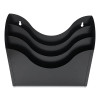 Three-Compartment Steel Wall Sorter, 3 Sections, Legal/Letter Size, 13" x 3.5" x 11.25", Black