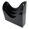 Three-Compartment Steel Wall Sorter, 3 Sections, Legal/Letter Size, 13" x 3.5" x 11.25", Black
