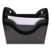 Three-Compartment Steel Wall Sorter, 3 Sections, Legal/Letter Size, 13" x 3.5" x 11.25", Black