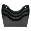 Three-Compartment Steel Wall Sorter, 3 Sections, Legal/Letter Size, 13" x 3.5" x 11.25", Black
