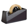 3" Core Desktop Tape Dispenser, Plastic, Black