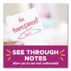 Transparent Notes, 2.88" x 2.88", Assorted Pastel Colors, 36 Sheets/Pad, 5 Pads/Pack