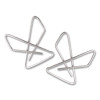 Oic Ideal Butterfly Clamps, #2, Silver, 50/Box