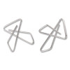 Oic Ideal Butterfly Clamps, #2, Silver, 50/Box