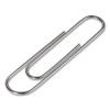 Giant Paper Clips, Jumbo, Smooth, Silver, 100/Box