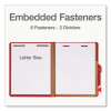 Pressboard Top Tab Classification Folders, 2/5-Cut Tab, Expands 2.5", 2 Dividers, 6 Fasteners, Letter Size, Assorted, 10/Box