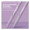S-Gel Fashion Barrel Gel Pen, Retractable, Medium 0.7 Mm, Black Ink, Violet Barrel, 4/Pack