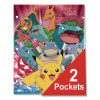 Licensed Two-Pocket Folder, Pokeman, Side: 3-Hole Punched, Accommodates (50) 11 x 8.5 Sheets, Multicolor