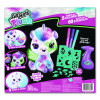 Airbrush Plush Glow-In-The-Dark Unicorn With Airbrush Tool, (3) Washable Ink Tubes And (60) Stick-On Stencils, Ages 6 And Up