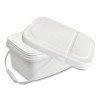 Polypropylene Dry Wipe Charging Bucket, White, 12/Box