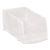 Stackable Plastic Storage Bin. Medium, 1.6 Qt, 6 x 11 x 5, Clear