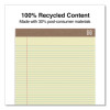 100% Recycled Notepads, Narrow Rule, (50) Canary Yellow 8.5 x 11 Sheets, Dozen