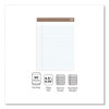 100% Recycled Notepads, Narrow Rule, (50) White 8.5 x 11 Sheets, Dozen