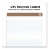 100% Recycled Notepads, Narrow Rule, (50) White 8.5 x 11 Sheets, Dozen