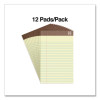 100% Recycled Notepads, Narrow Rule, (50) Canary Yellow 5 x 8 Sheets, Dozen
