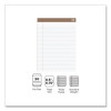 100% Recycled Notepads, Wide/Legal Rule, (50) White 8.5 x 11 Sheets, Dozen