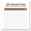 100% Recycled Notepads, Wide/Legal Rule, (50) White 8.5 x 11 Sheets, Dozen
