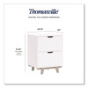 Whitney 2-Drawer Lateral File Cabinet, Letter/Legal Size File Drawers, 23.75" x 20" x 31.25", White