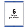 Removable Multi-Use Labels, Inkjet/Laser Printers, 3.33 X 4, White, 6/Sheet, 25 Sheets/Pack