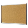 Arc Frame Cubicle Board, Cork Bulletin, 24" x 14", Tan Surface, Satin Aluminum Frame