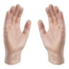 Industrial Vinyl Gloves, Powder-Free, Large, 3 Mil Thick, 9.5" Long, Clear, 100/Box