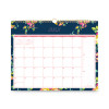 Day Designer Peyton Academic Wall Calendar, Floral Artwork, 15 x 12, White/Navy Sheets, 12-Month (July To June): 2025 To 2026