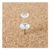 Standard Push Pins, Plastic, Clear, 0.44", 200/Pack